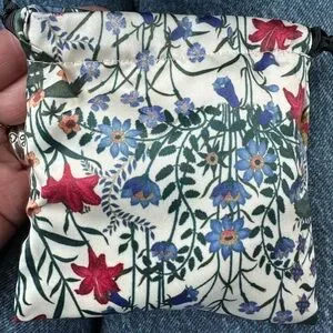 SOLDGucci Floral Pouch with Purple and Green Scrunchies GUCCI Authentic Hair Scrunchies Tie 3 Pcs Set With  main image 4